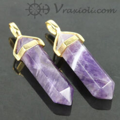 Natural Purple Amethyst point pendant