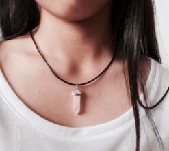 ημιπολιτιμοι λιθοι ροζ χαλαζιασ μενταγιον