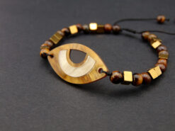 bracelet and semi-precious hematite beads