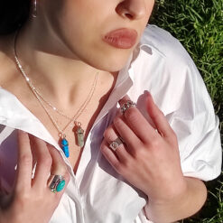 πλατυ ασημενιο δαχτυλιδι με τυρκουαζ πετρα